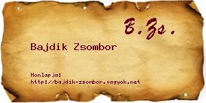 Bajdik Zsombor névjegykártya